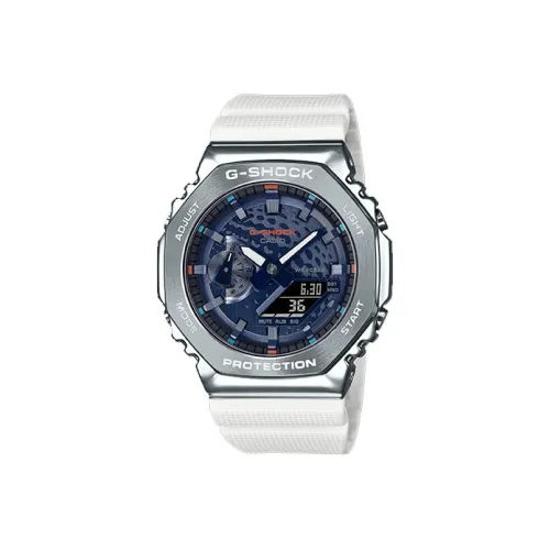 CASIO Кварцевый механизм Смольный ремешок Часы для мужчин Синий циферблат GM 2100RI21 7AJR