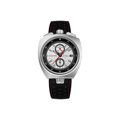 OMEGA Автоматический Механический Часы Мужские 43 мм Серебристый Циферблат Корпус из Нержавеющей Стали Ремешок из Коровьей Кожи