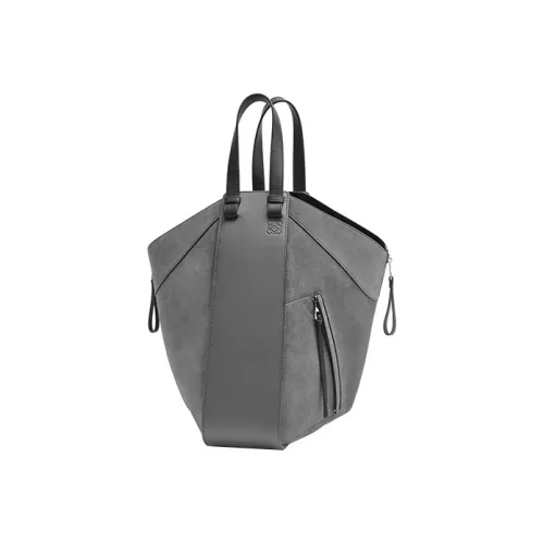 LOEWE Hammock Телячья кожа с бархатом одно плечо сумка-тоут женский угольно-серый