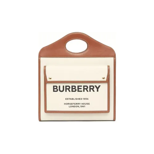 Burberry Карманная сумка кожа сумка через плечо сумка среднего размера женская натуральный солодово-коричневый