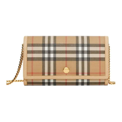 Burberry Хлопок с полиуретаном Сумка через плечо Женская Бежевая