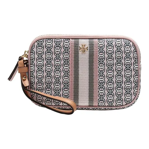 TORY BURCH Gemini Link Canvas Clutch Mini Women's Pink