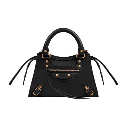 Balenciaga Телячья кожа Сумка через плечо Женская Черная