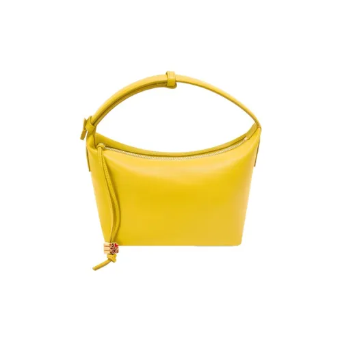 LOEWE Cubi Nappa Телячья кожа Сумка Маленькая Женская Желтая