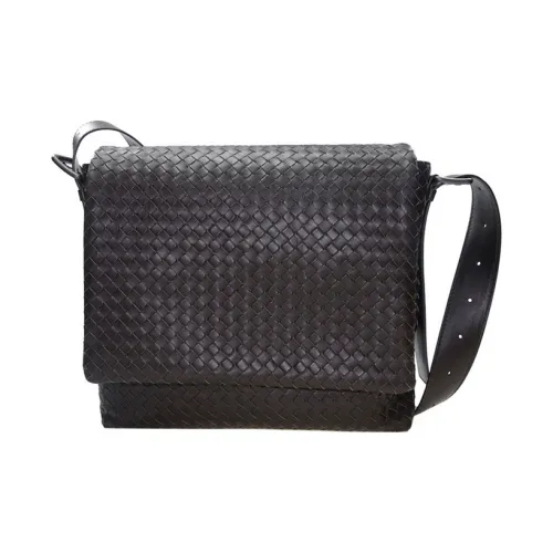 Bottega Veneta Сумка через плечо из коровьей кожи Мужская Темно-коричневая