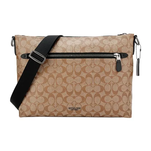 COACH Graham ПВХ Сумка через плечо Большая Мужская Хаки