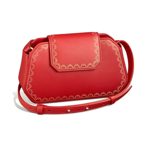 Cartier Guirlande Телячья кожа Сумка через плечо Женская Красная