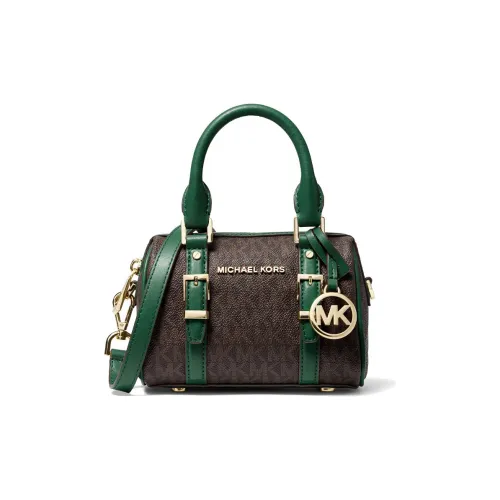 MICHAEL KORS Bedford Кожа Многоцветная Сумка через плечо Сумка Мини Женская Темно-коричневая Темно-зеленая
