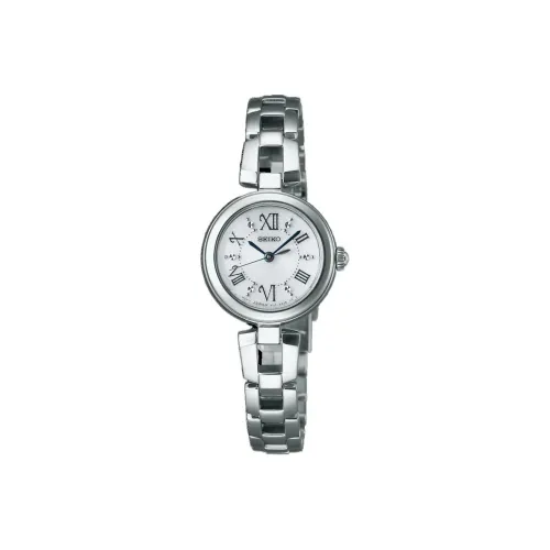 Seiko Selection Collection Солнечный кварцевый механизм нержавеющая сталь ремешок женские часы белый циферблат модель SWFA151