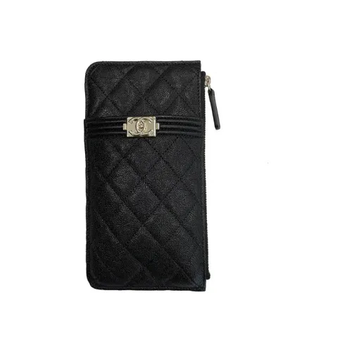 CHANEL Клатч из коровьей кожи женский черный