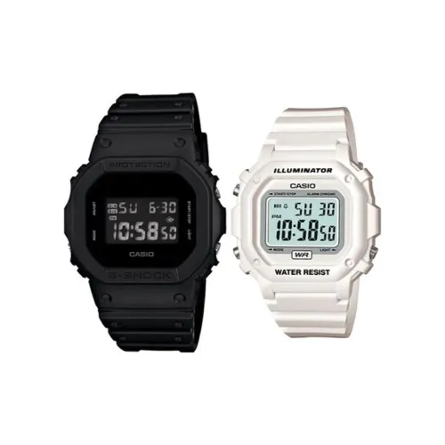 CASIO Watch Collection Блок Кварцевый механизм Смола Ремешок Часы Унисекс Черный Циферблат DW 5600BB 1DR+ F108WHC 7B