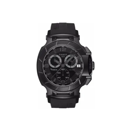 TISSOT Race Collection Кварцевый механизм Мужские часы Циферблат 50,26 мм Черный корпус из нержавеющей стали