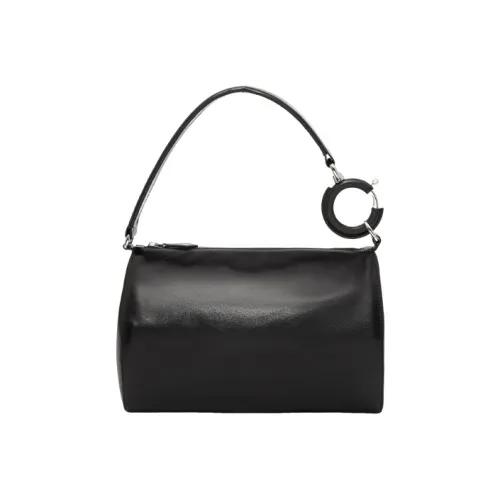 Burberry Телячья кожа Rhombi Сумка Плечевая сумка Маленькая Женская Черная