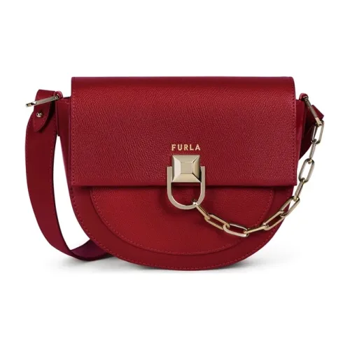 Furla Miss Mimi Collection Телячья кожа Сумка через плечо Женская Красная