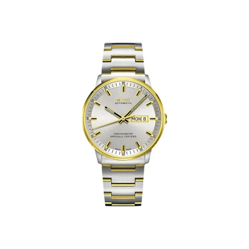 MIDO Автоматический Механический Мужской Часы Commander 40 мм Серебряные