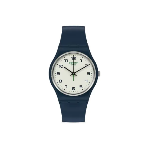 Swatch Quartz Механизм Унисекс Часы 34*39,2 мм Белый Циферблат Биоматериал Ремешок