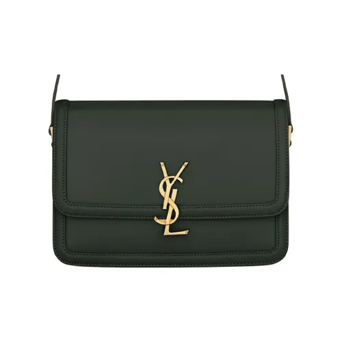 SAINT LAURENT Solferino Кожа Сумка через плечо Сумка на плечо Женская Темно-зеленая