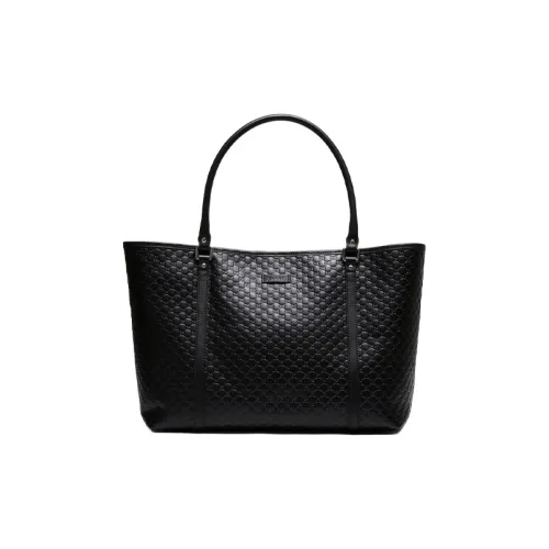 GUCCI Коровья кожа Тоут Сумка Сумка для покупок Сумка на плечо Сумка Женская Черная