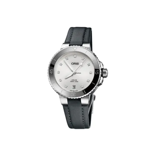 Oris Механический механизм Мужские часы 36,5 мм Серебристый циферблат Корпус из нержавеющей стали