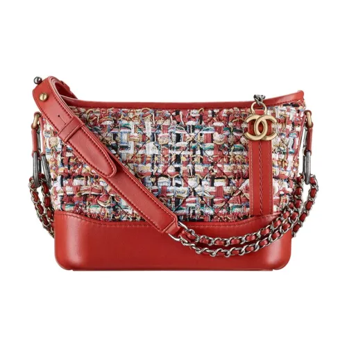 CHANEL Gabrielle Телячья кожа Сумка через плечо Маленькая Женская Красная