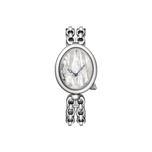 BREGUET REINE DE NAPLES Автоматический Механический Механизм Женские Часы 32,7*27,3 мм Серебристый Циферблат Ремешок из Нержавеющей Стали