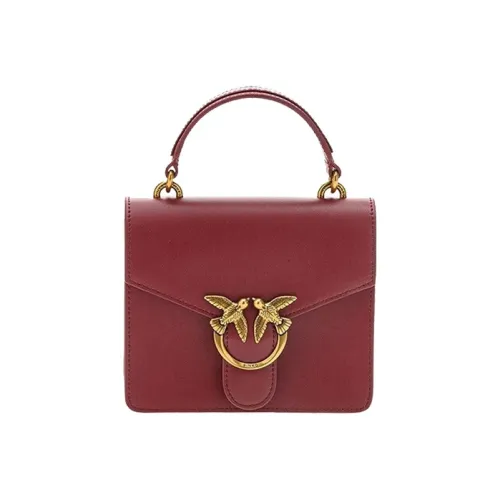 PINKO SIMPLY Коровья кожа Сумка через плечо Сумка Мини Женская Красная