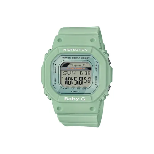 CASIO Детская коллекция Sports Collection кварцевый механизм смольный ремешок женские часы зеленый циферблат