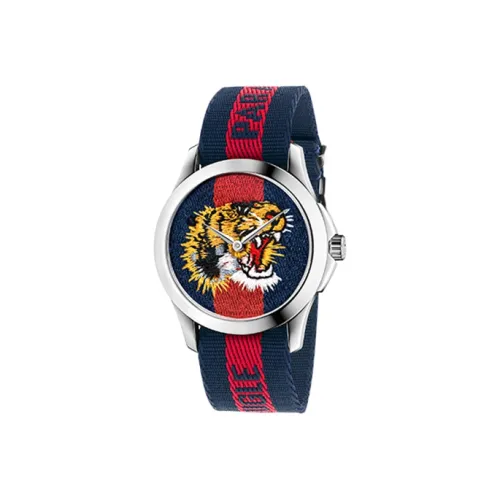 GUCCI G Timeless Collection Мужские часы Кварцевый механизм Нейлоновый ремешок Синий циферблат