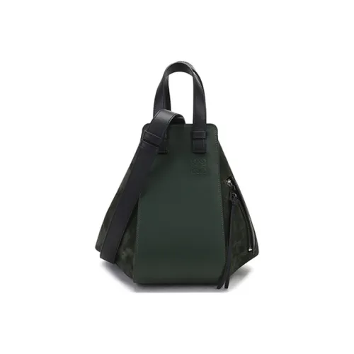 LOEWE Hammock Коровья кожа Hammock Сумка Сумка на одно плечо Женская Винтажный зеленый