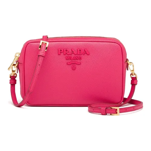 PRADA Коровья кожа Маленькая квадратная сумка Сумка через плечо Сумка на плечо Женская Розовая