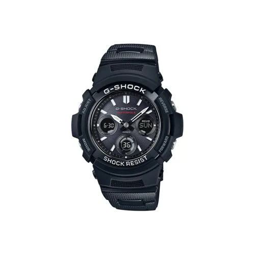 CASIO G Shock Classic Collection AWG Collection Солнечный кварцевый механизм Смольный ремешок Часы Мужские Черный циферблат