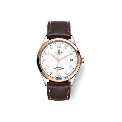 TUDOR 1926 Collection Автоматический Механический Механизм Унисекс Часы 36 мм Белый Циферблат Матовый Стальной Корпус Часов Кожаный Ремешок