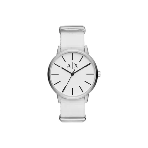 ARMANI EXCHANGEAE Men's Watches Кварцевый механизм Нейлоновый ремешок Белый циферблат
