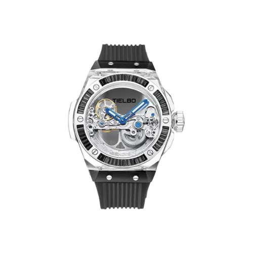 TIELBO Crystal Collection Механические часы Унисекс Серебристый циферблат T711 14