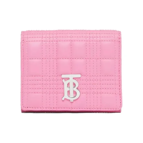 Burberry Lambskin Wallet Small Women's Pink