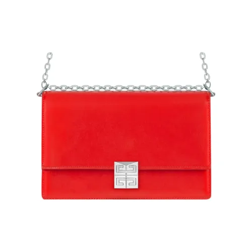 GIVENCHY 4G Коровья кожа Сумка через плечо Средняя Женская Красная