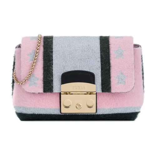 Furla Metropolis Collection Сумка через плечо из ткани Мини Женская Серого цвета