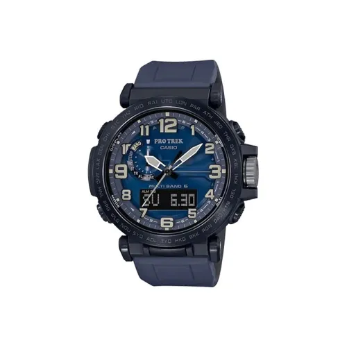 CASIO PRO TREK Collection Кварцевый механизм Часы с двумя дисплеями Коллекция часов Мужские часы Синий циферблат