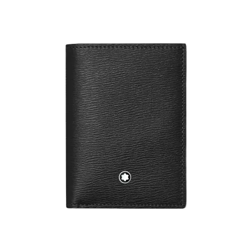 MONTBLANC Корова Кожа Бизнес Карман Держатель для Карт Держатель для Карт Держатель для Карт Мужской Черный