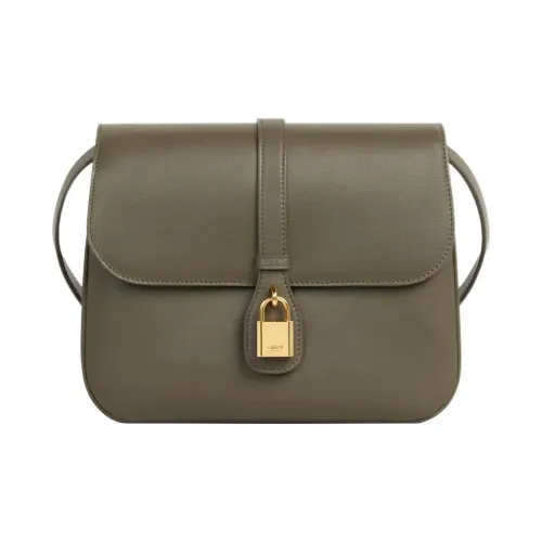 CELINE Tabou Гладкая коровья кожа Сумка Сумка через плечо Сумка через плечо Средний Женский Темно-оливковый