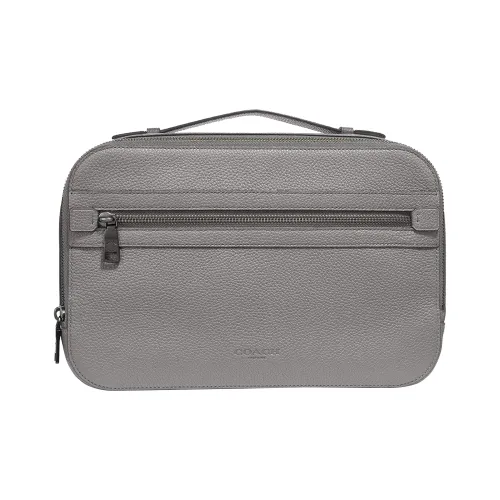 COACH ACADEMY Зернистая кожа личи кожа сумки мужской серый