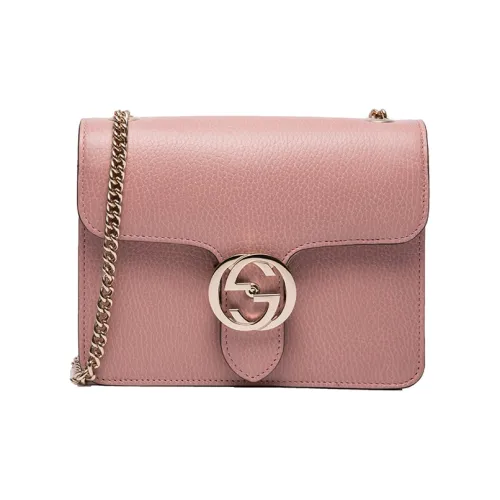 GUCCI Зернистая текстура кожа кожа курьерская сумка аккордеонная сумка сумка через плечо женская розовый