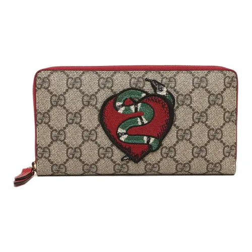 GUCCI Canvas Кошелек Стандартный Унисекс Эбеновое Красное дерево