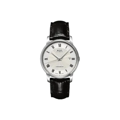 MIDO Автоматический Механический Механизм Мужские Часы Baroncelli 39 мм Серебряные