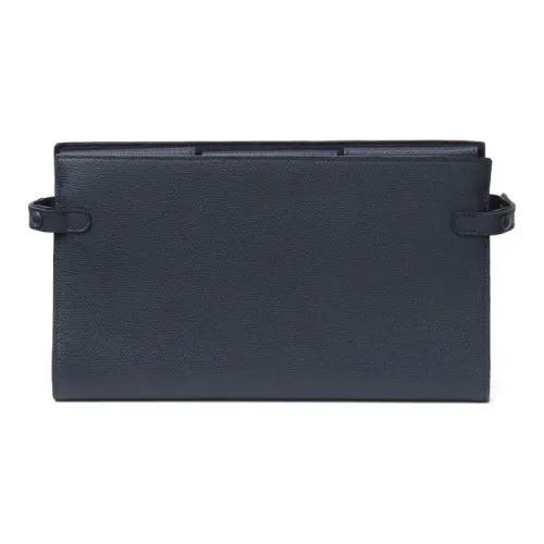 Valextra Телячья кожа Путешествие Сумка для хранения Унисекс Темно-синий