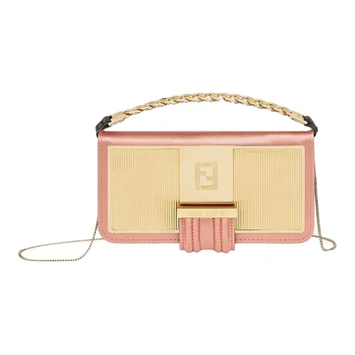 FENDI Чехол для телефона из коровьей кожи сумка через плечо сумка женская желто-розовая