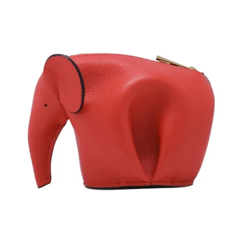 LOEWE Телячья кожа Клатч Кошелек Женские Красный Candy Color