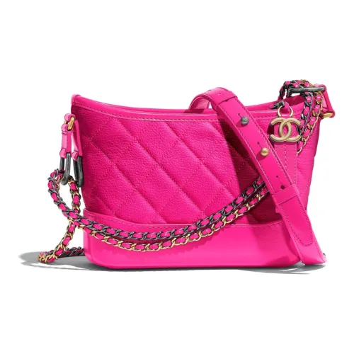 CHANEL Gabrielle Козья кожа Сумка через плечо Женская Розовая
