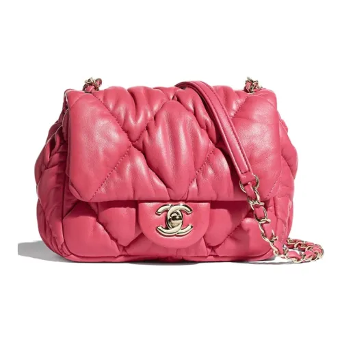 CHANEL Телячья кожа сумка с клапаном кремовая сумка сумка на плечо женская розовая