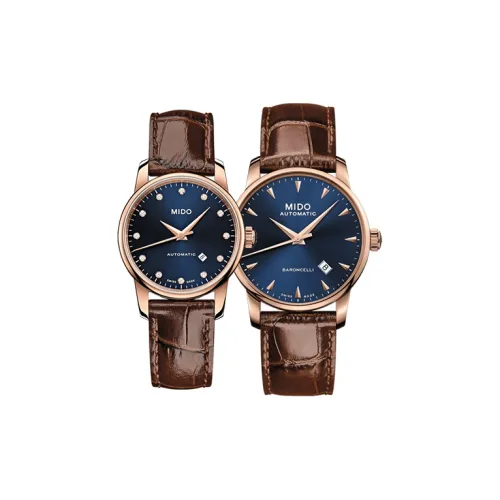 MIDO Baroncelli Collection Автоматический Механический Механизм Унисекс Часы 29 мм Синий Циферблат